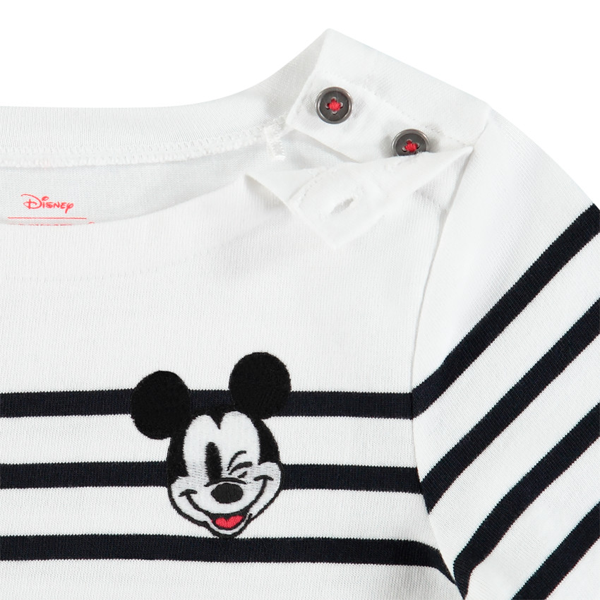 Marinière en jersey broderie Mickey Disney 