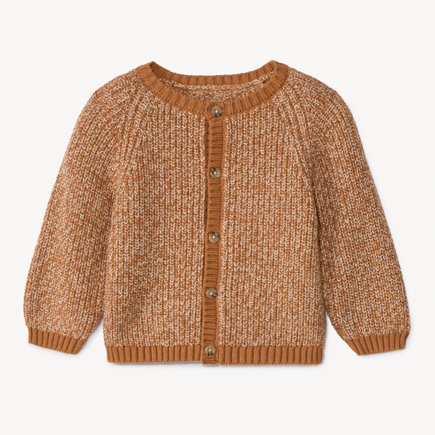 Gilet en tricot perlé et fils twistés pour bébé garçon