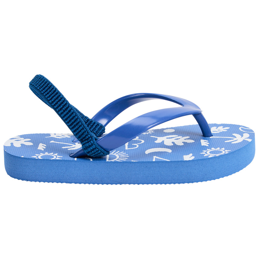 Tongs imprimé plage pour garçon avec lanière selon la pointure 