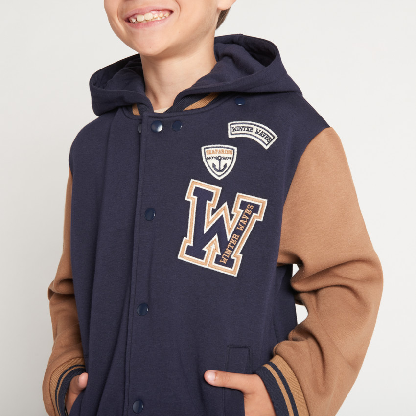 Veste à capuche et col teddy contrecollé pour garçon  