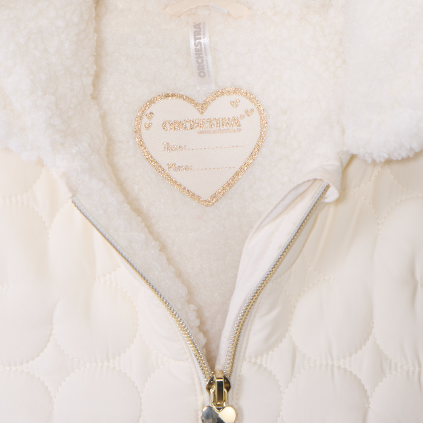 Doudoune sans manches à capuche ludique pour bébé fille 