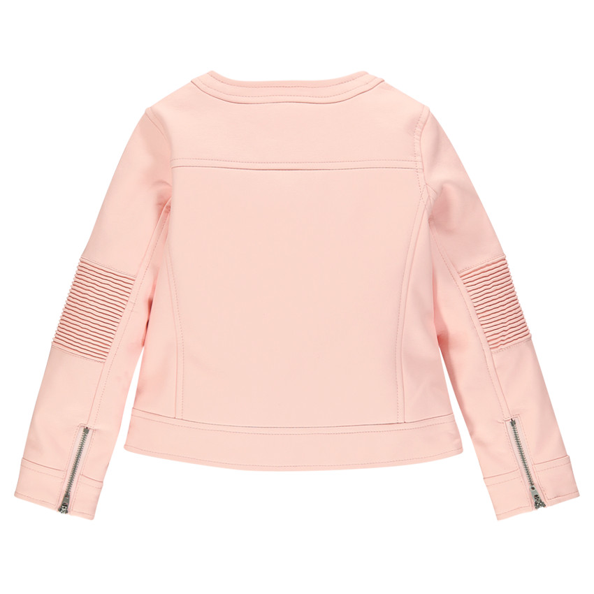 Perfecto effet cuir rose poudré 