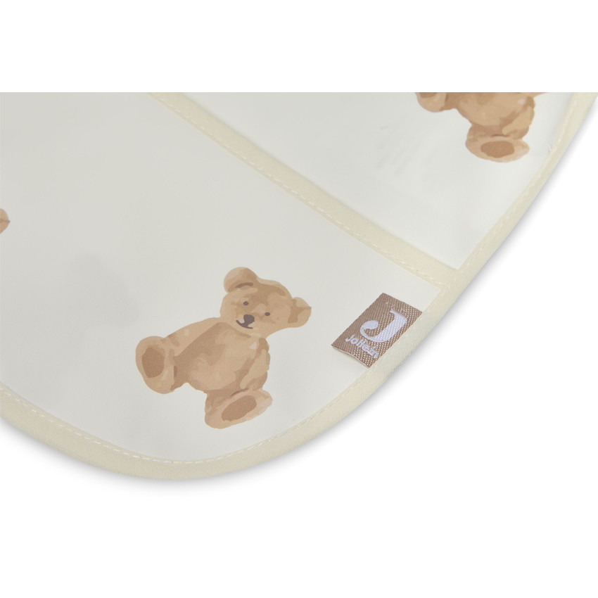 Bavoir tablier imperméable Teddy Bear - Ecru (Jollein) - Image 1