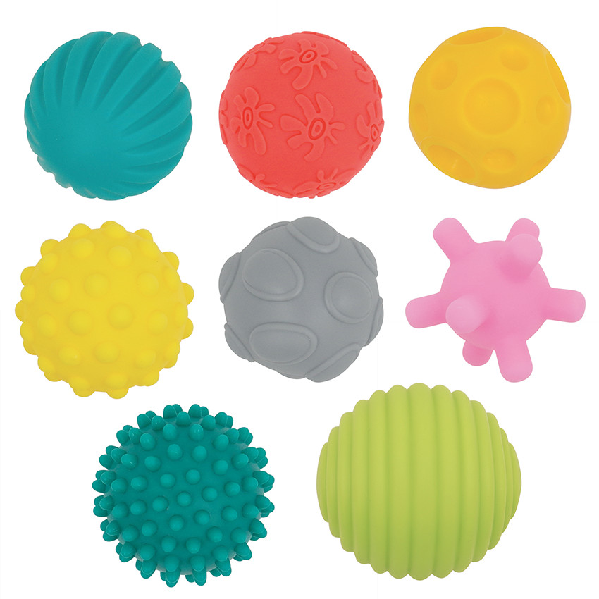 Ludi - Assortiment de 8 balles sensorielles - Multicolore