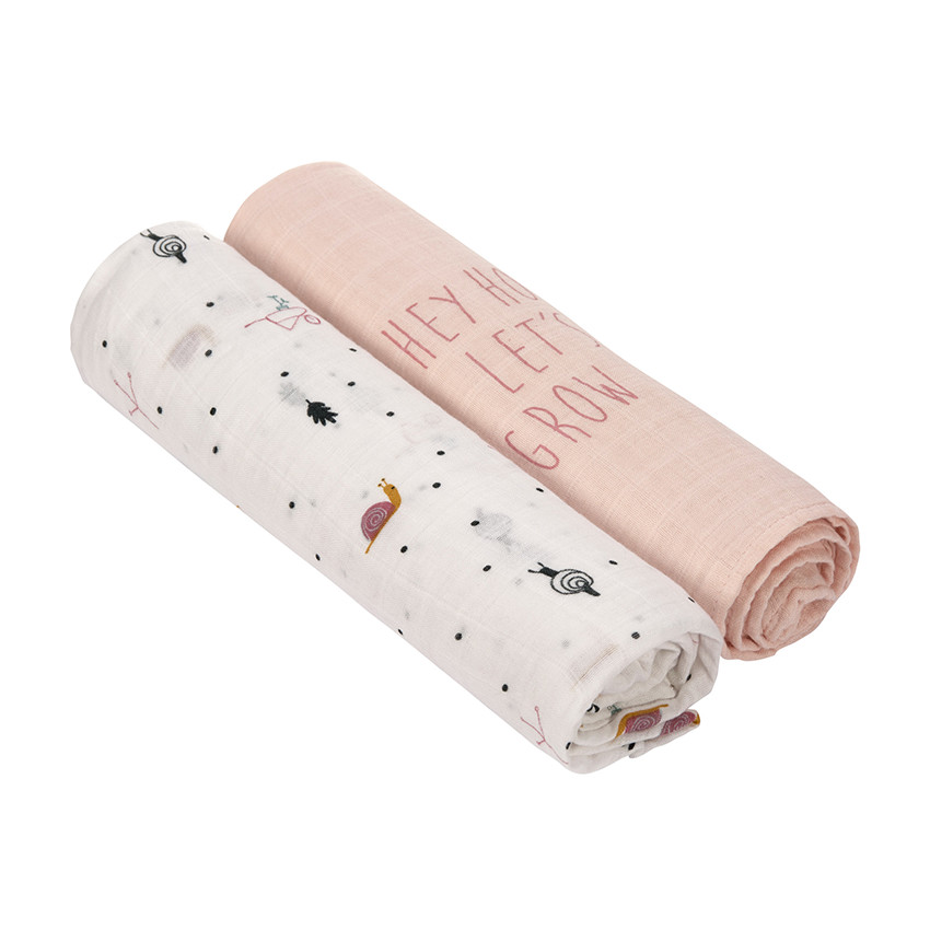 Lot de 2 langes doux Garden explorer 120x120