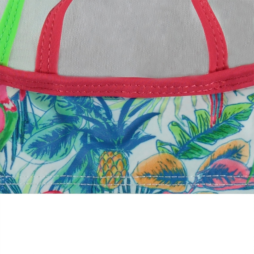 Maillot de bain 2 pièces à motif tropical all-over 