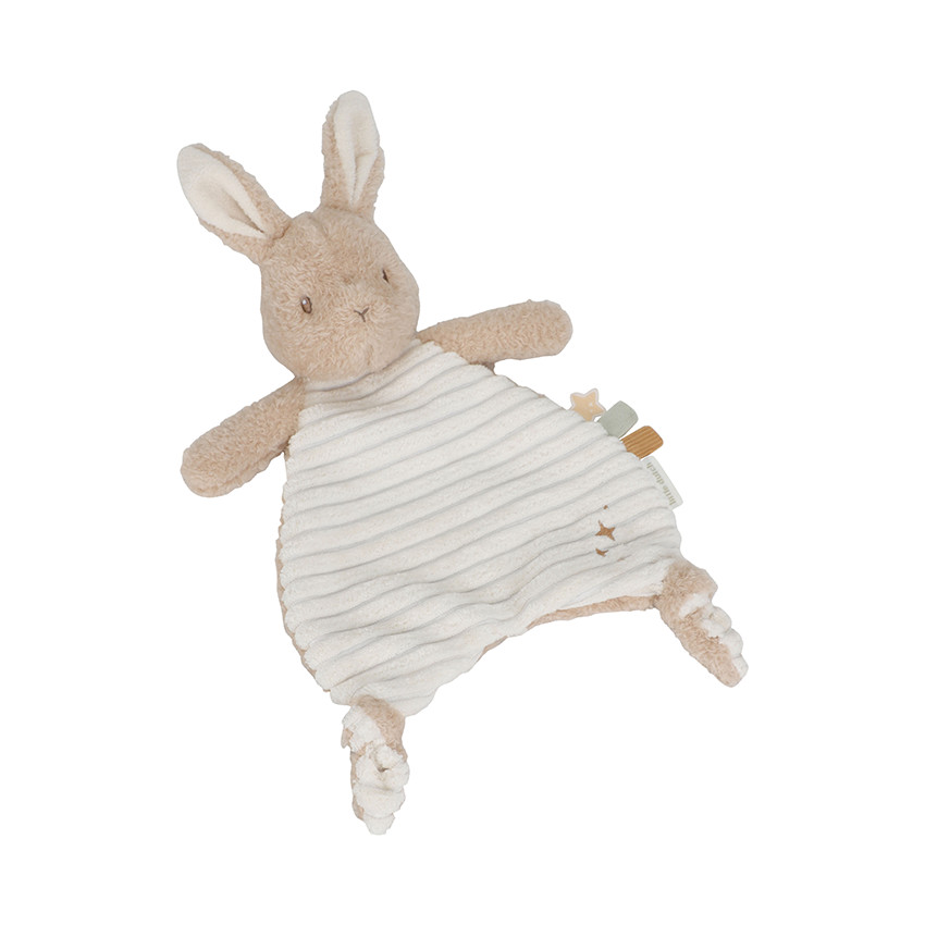Doudou lapin plat Newborn Naturals avec nouettes  