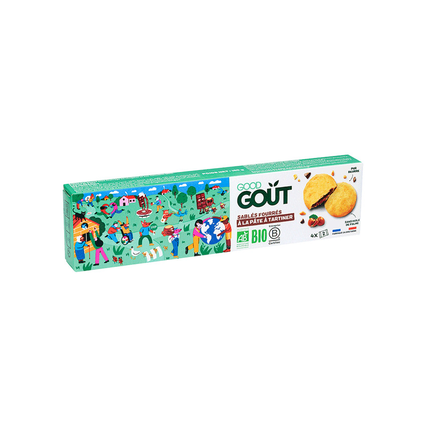 Sablés fourrés à la pâte à tartiner - 100g 