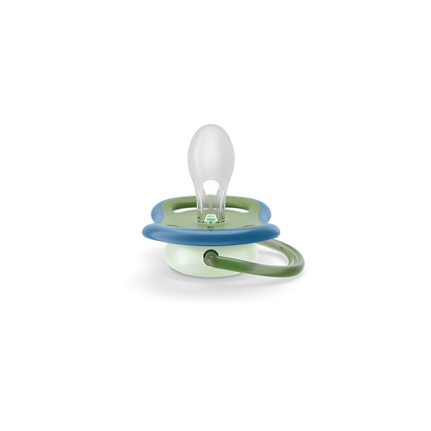 Lot de 2 sucettes Ultra Air Nighttime phosphorescente 18M+ 