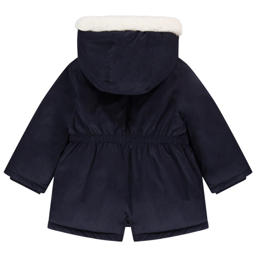 Parka 2 en 1 doublée sherpa à poches pour bébé fille 