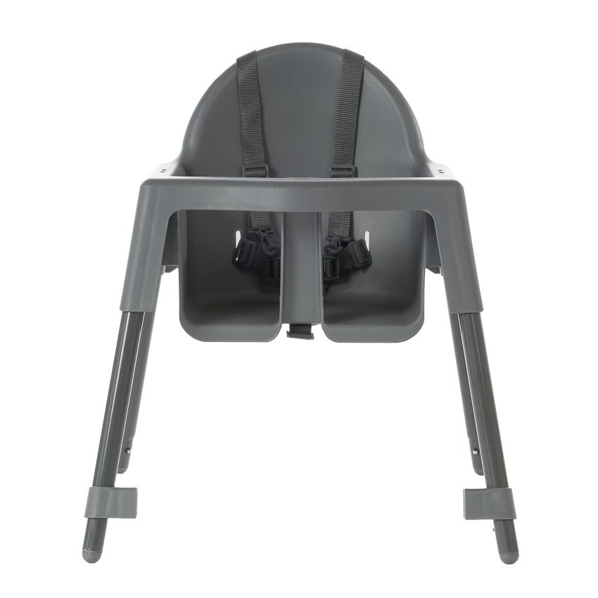 Chaise haute fixe 2 en 1 Capucine 2.0 gris 