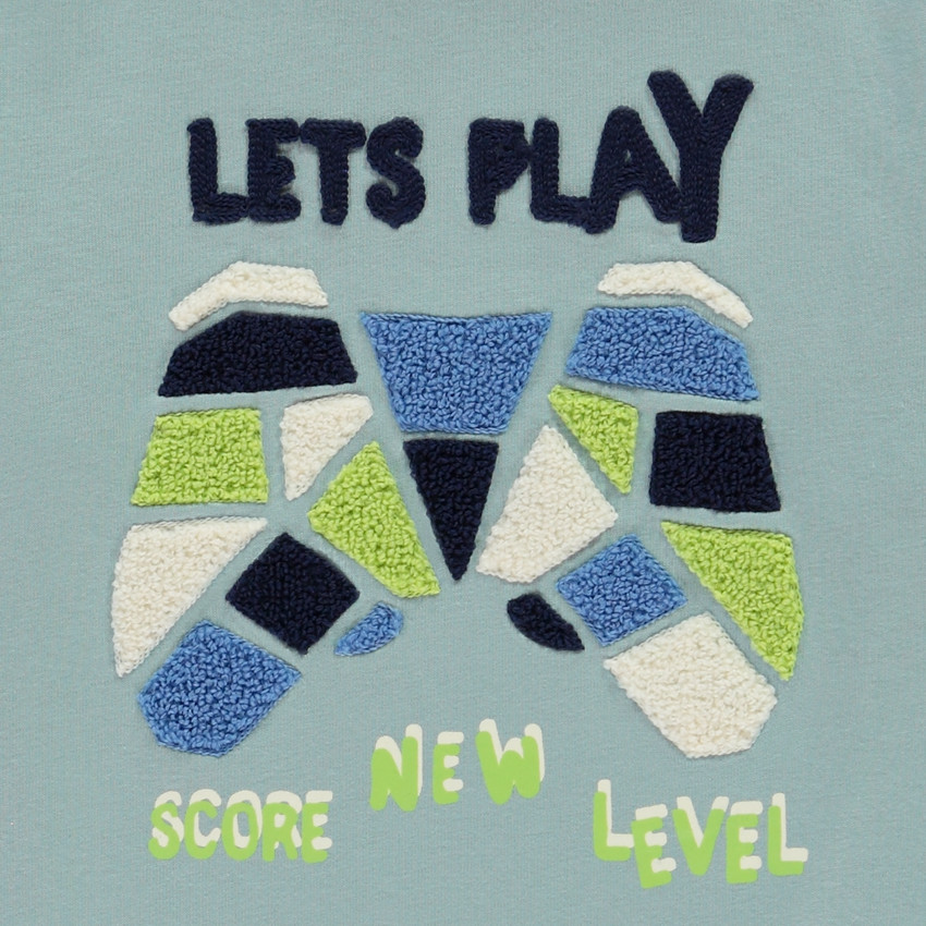 T-shirt manches longues à motif en bouclettes pour garçon 