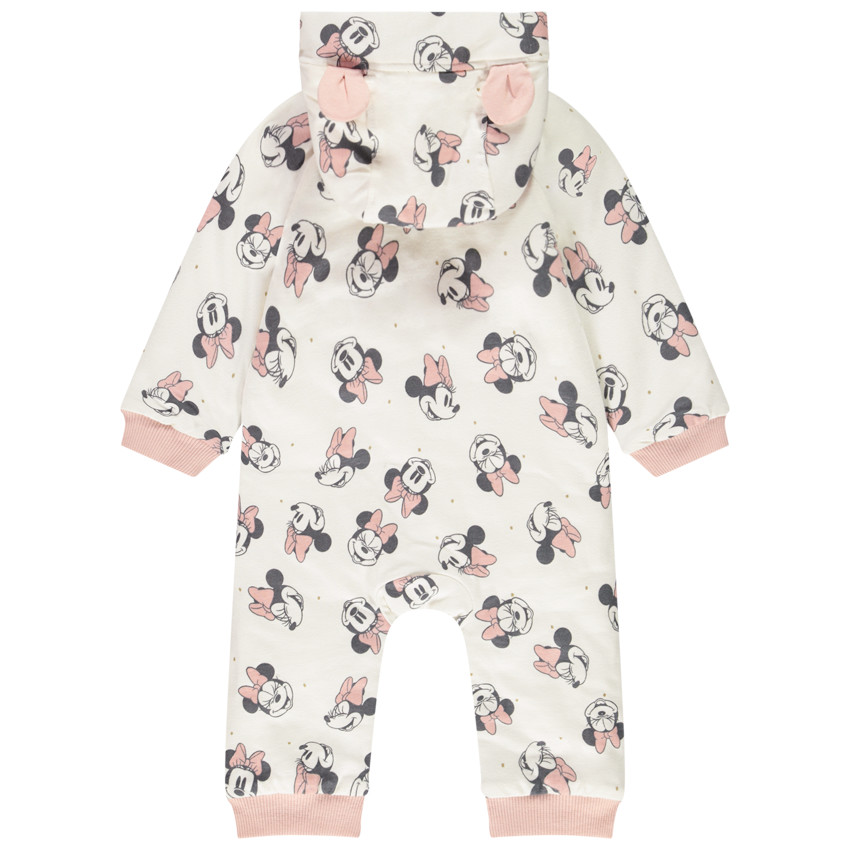 Combinaison longue en double jersey ouatiné imprimé Minnie Disney pour bébé fille 