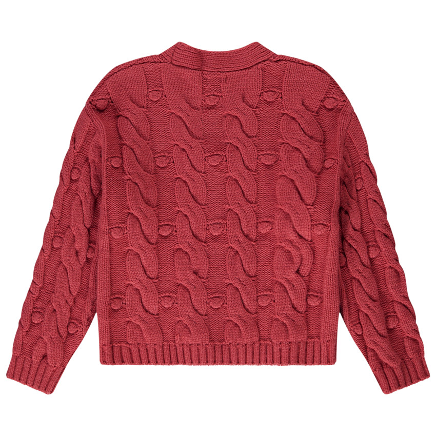 Gilet en tricot torsadé pour fille 