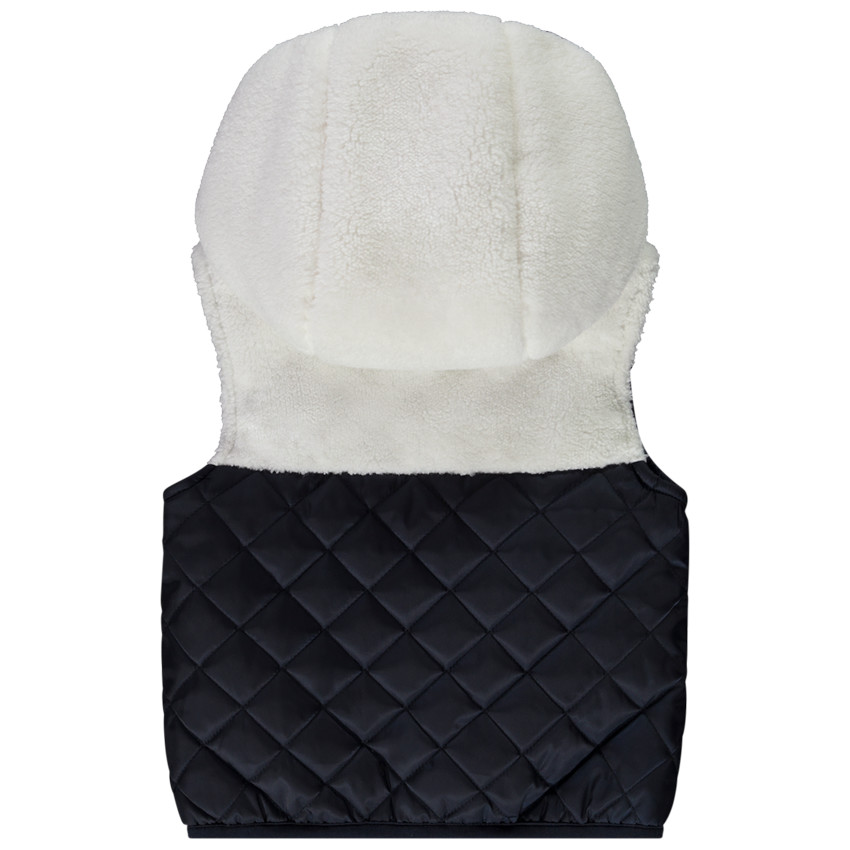 Doudoune sans manches bi-matière pour bébé garçon 