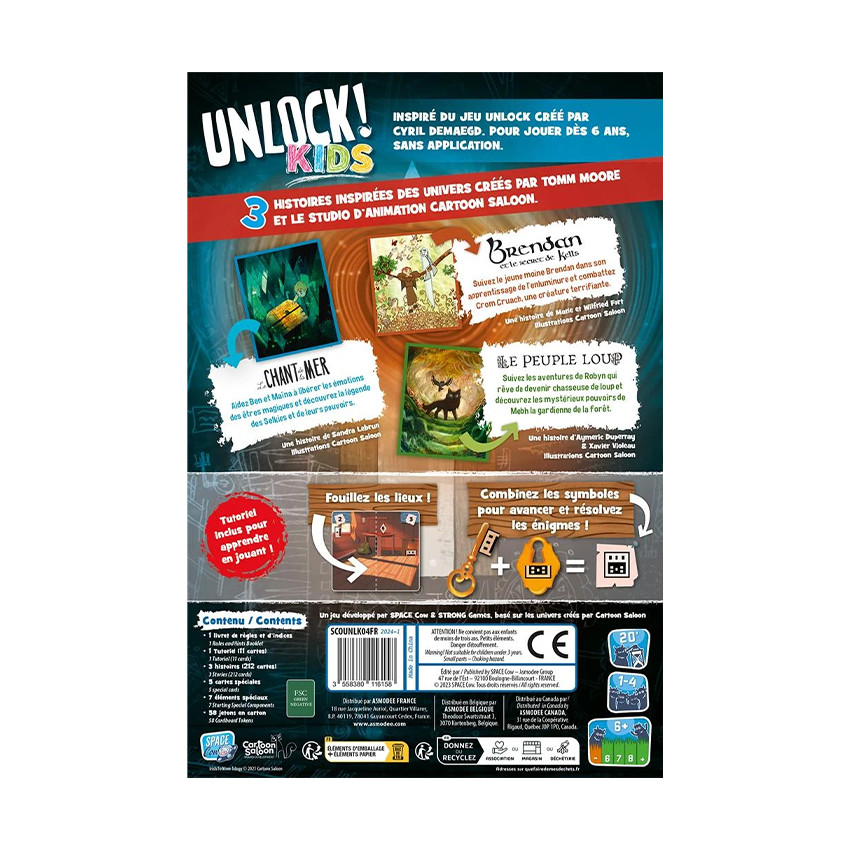 Jeu de société Unlock ! Kids : Histoires de l'île d'Emeraude 