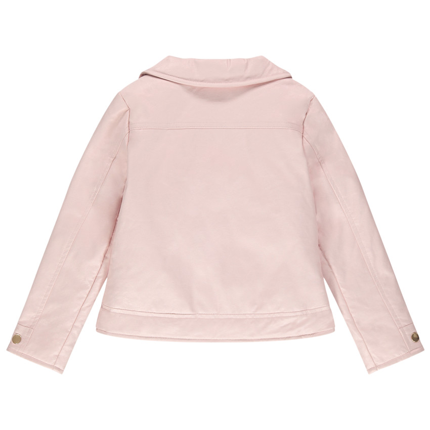Perfecto  en simili cuir rose doublé sherpa à poches zippées 
