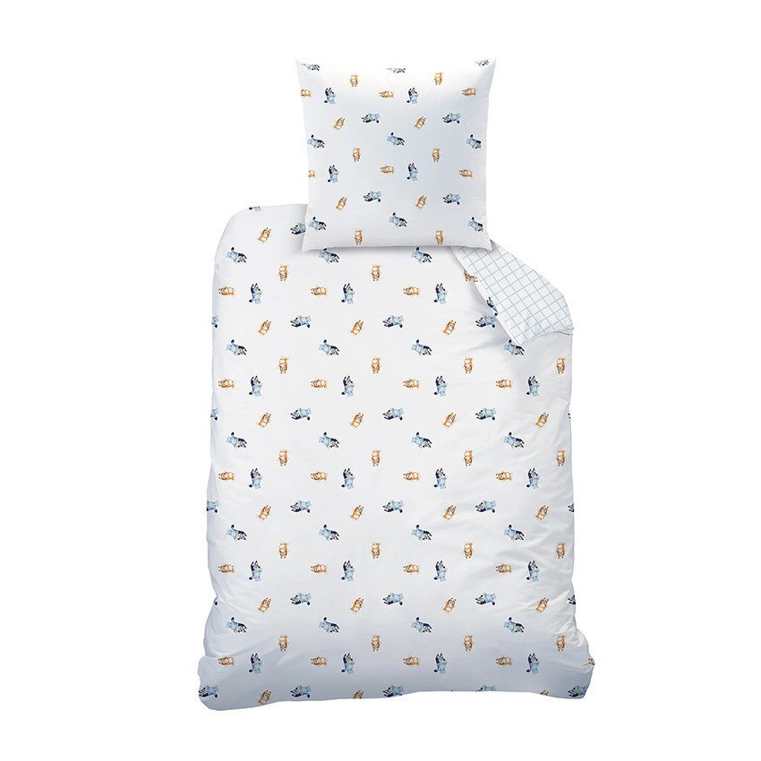 Parure de lit 140x200 cm imprimé Bluey 