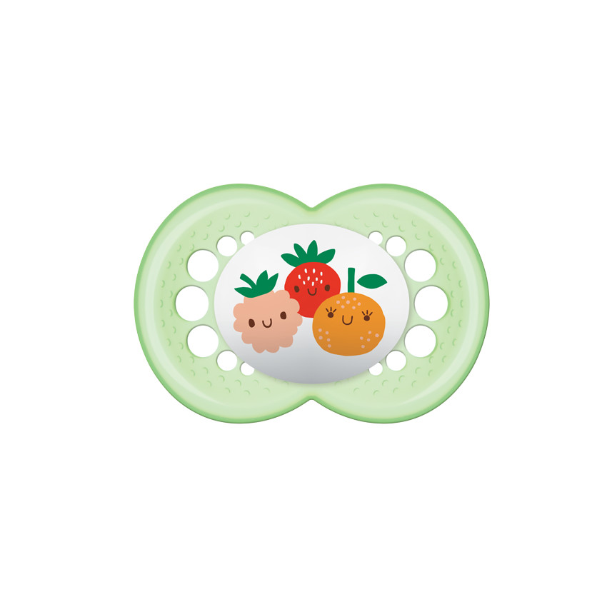 Lot de 2 sucettes silicone classique 6m+ - Coloris aléatoire 