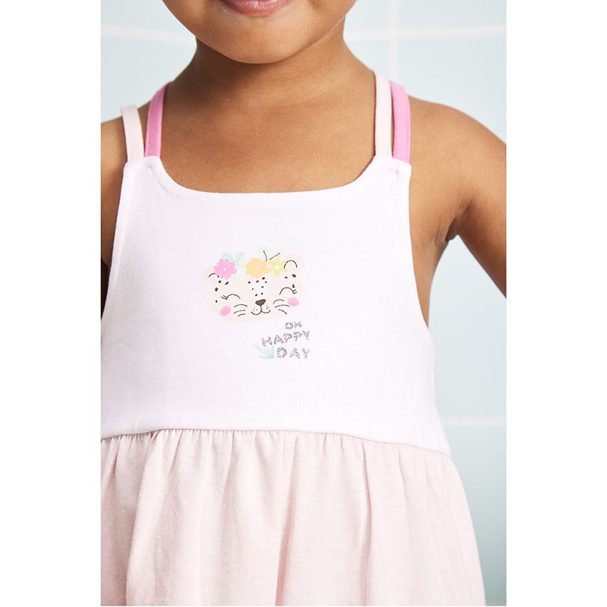 Robe à double bretelles effet dégradé pour bébé fille 