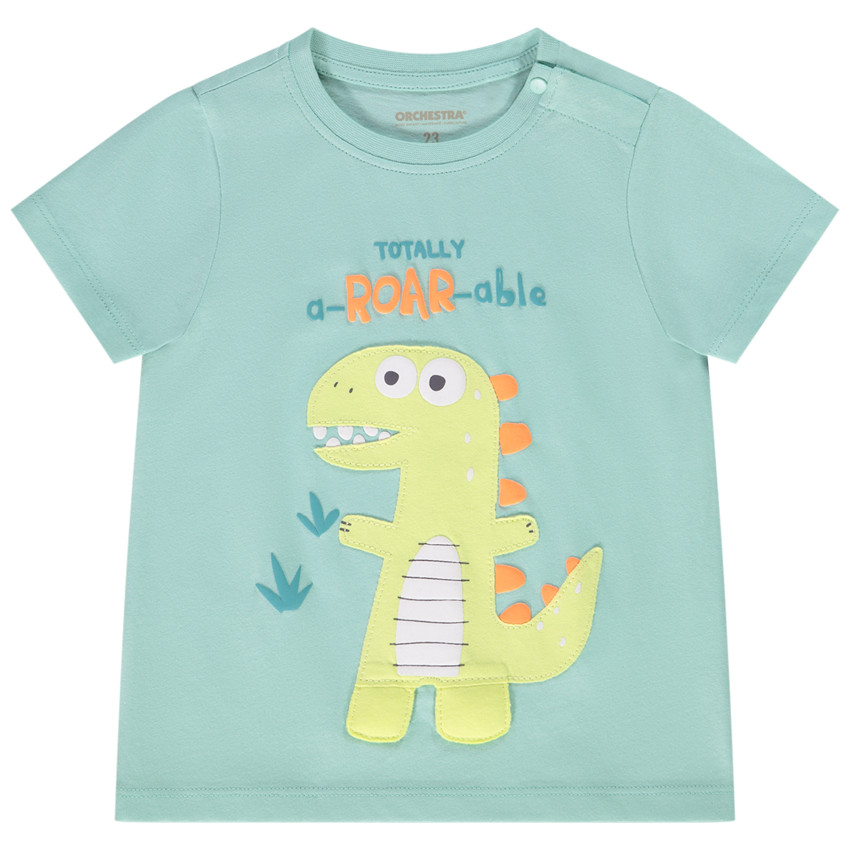 T-shirt manches courtes en jersey avec patch effet 3D ludique pour bébé garçon 