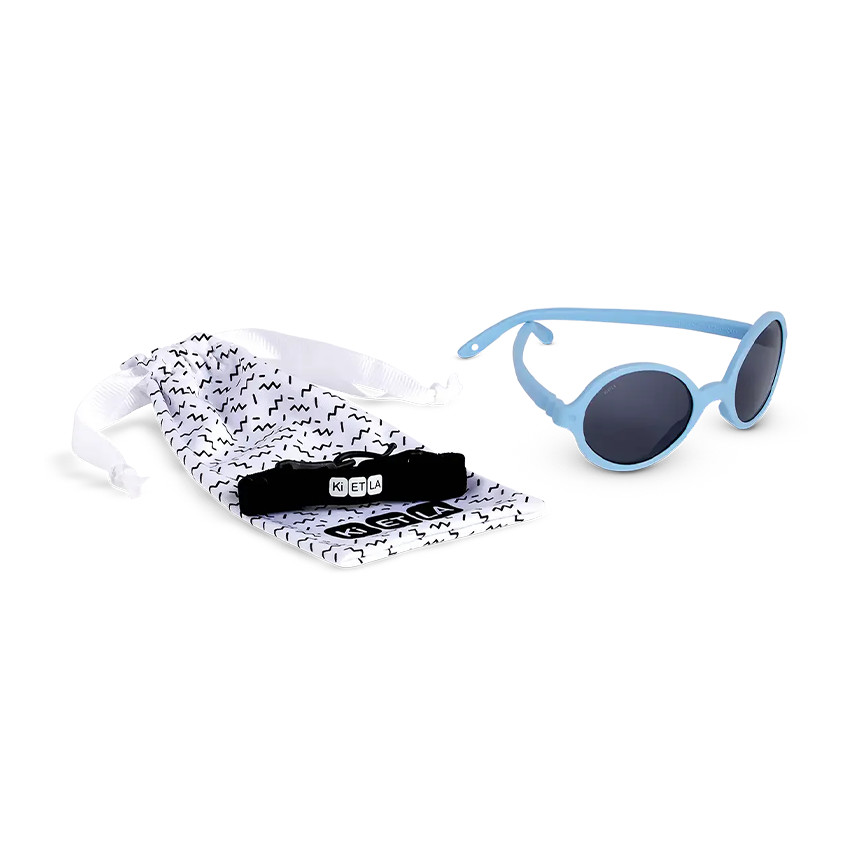 Lunettes de soleil incassables Rozz 1-2 ans bleu ciel 