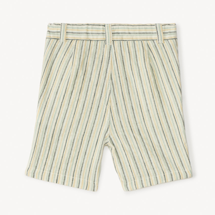 Bermuda à rayures en toile pour bébé garçon 