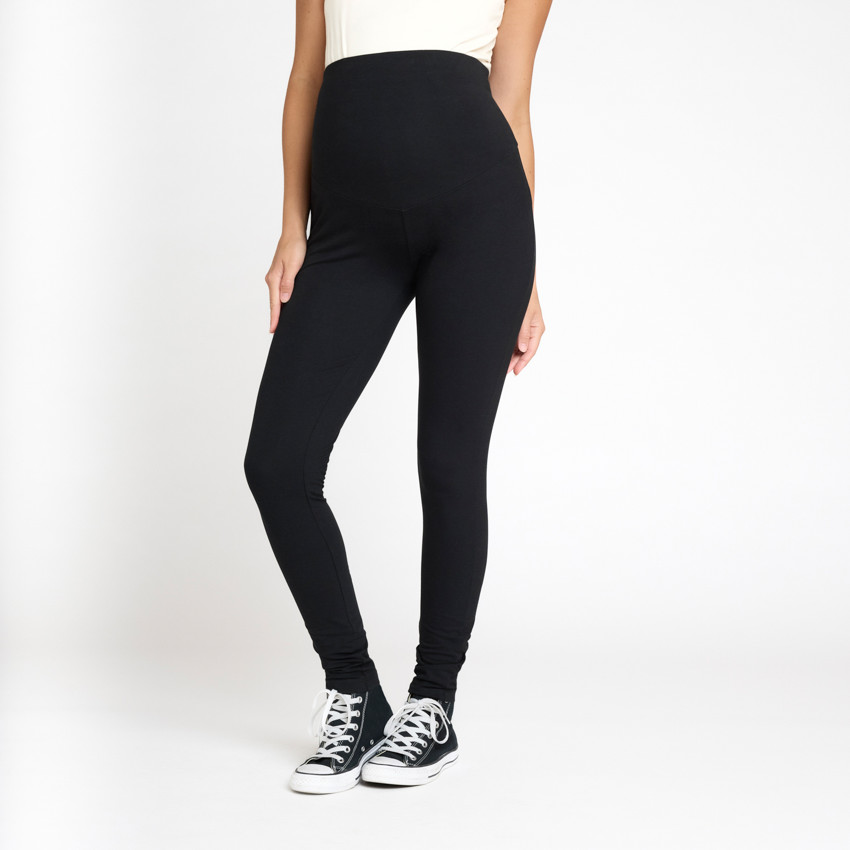 Legging de grossesse à bandeau haut uni 