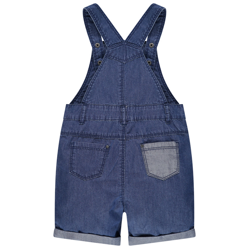 Salopette courte en jean print Mickey Disney 