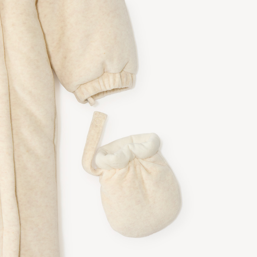 Combinaison pilote bébé en velours doublée sherpa motif tigre (finitions différentes selon l’âge) 