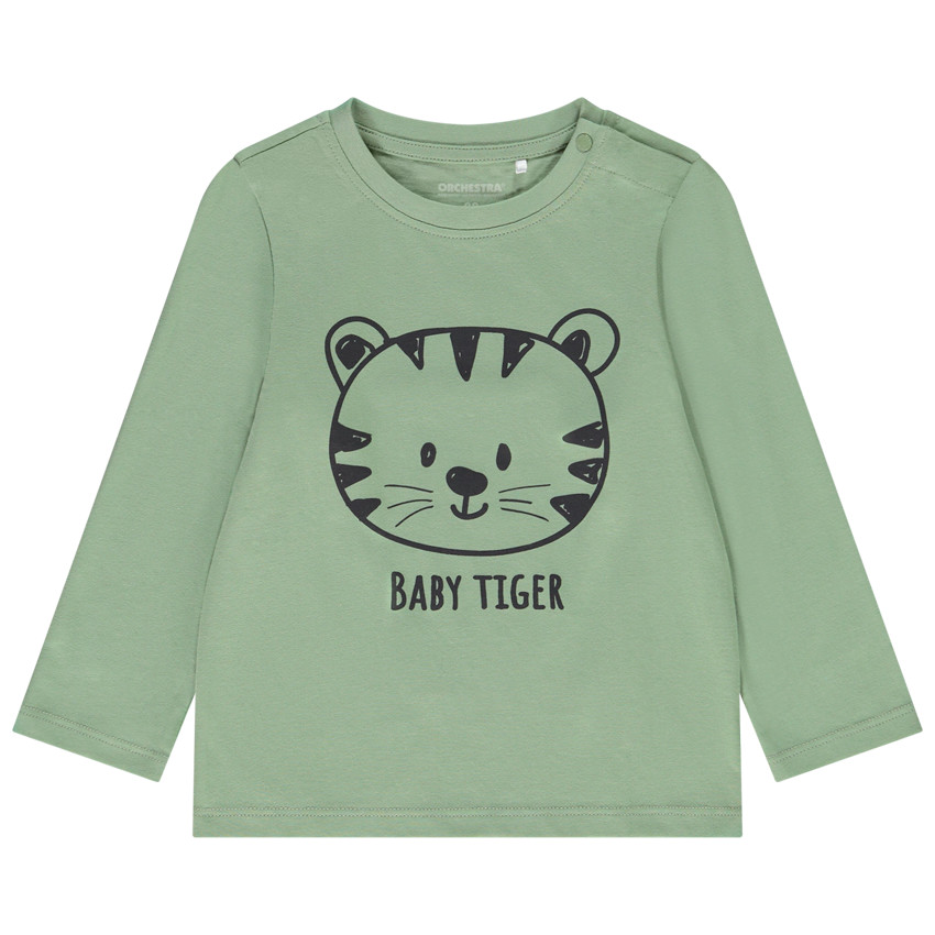 T-shirt manches longues print tigre pour bébé garçon 