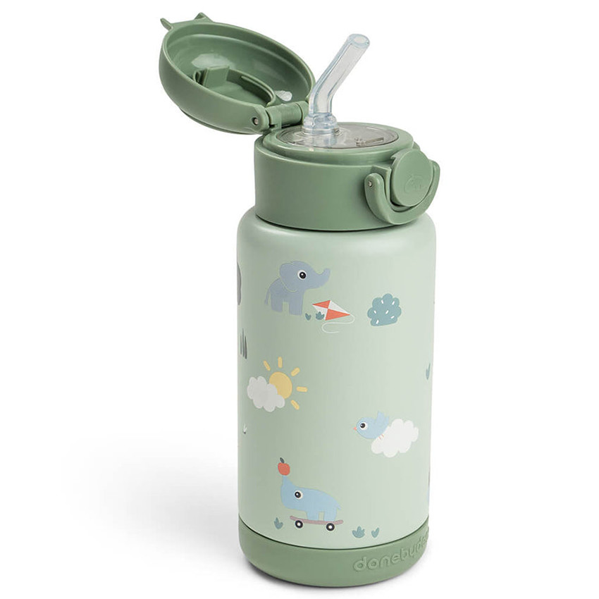 Gourde isotherme avec paille 340ml Playground Vert 