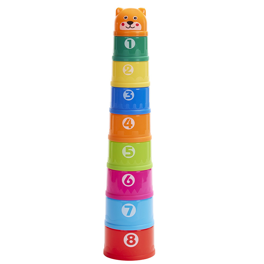 Lot de 9 tasses à empiler 