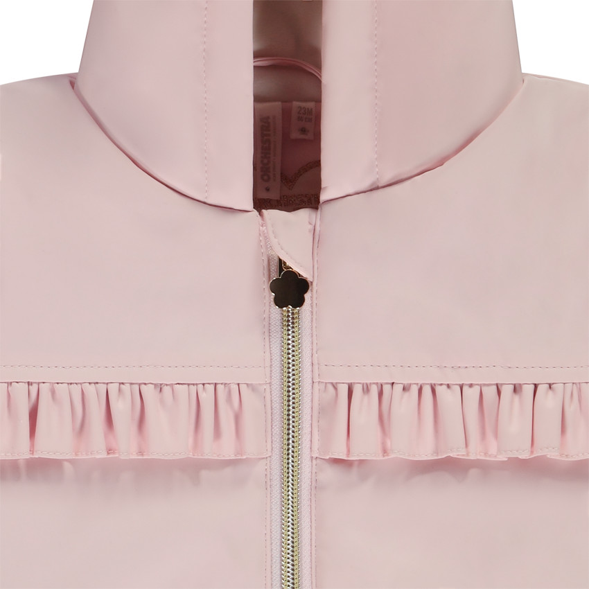 Parka gomme à volant doublé sherpa pour bébé fille 