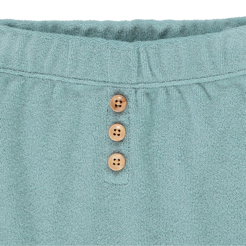 Ensemble molletonné uni + t-shirt ourson + caleçon uni pour bébé garçon 