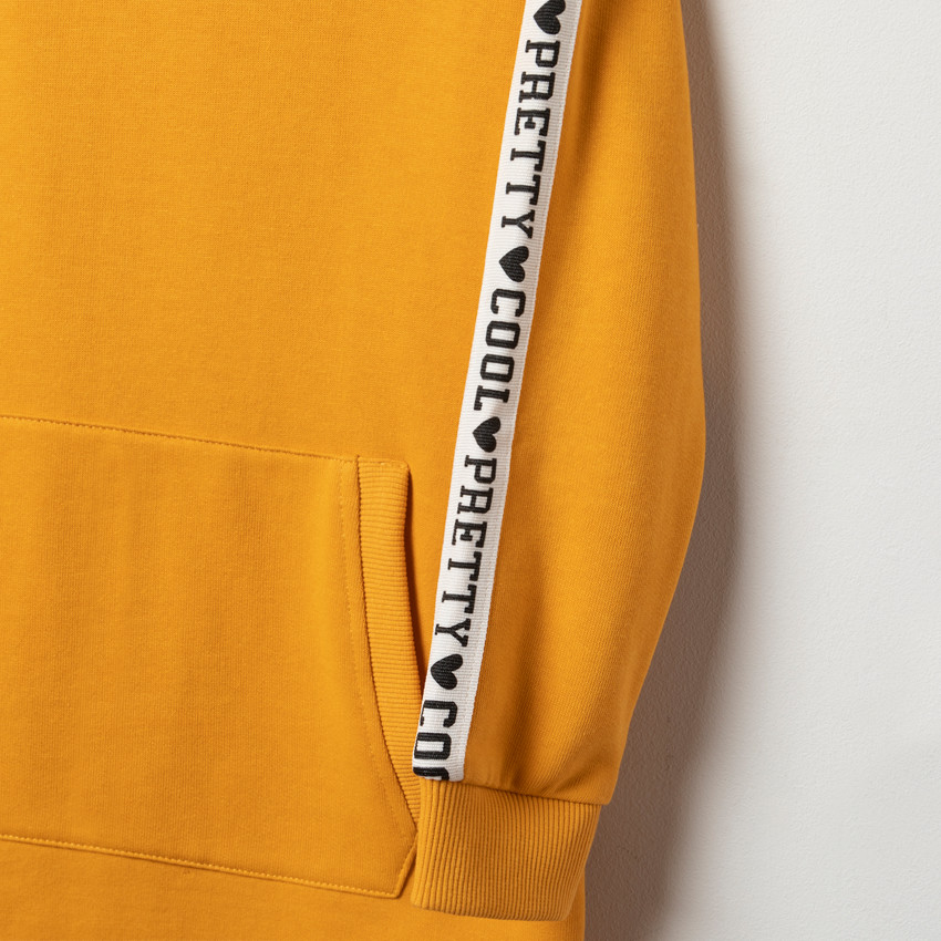 Robe manches longues à capuche et bandes pour fille 