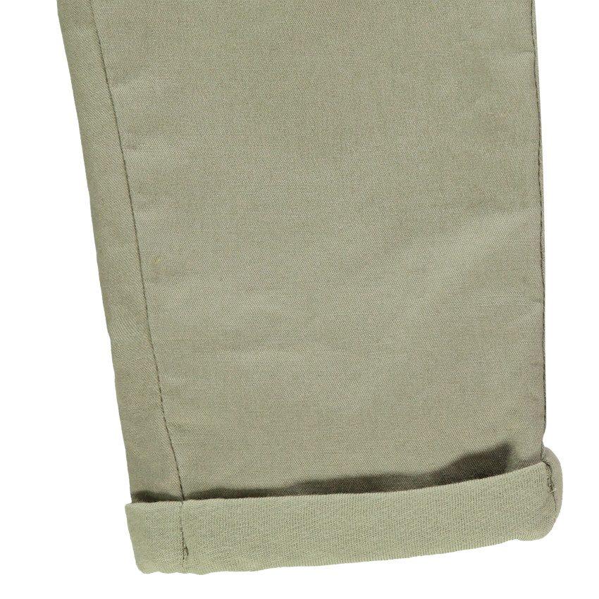 Pantalon doublé jersey en toile à bretelles amovibles 