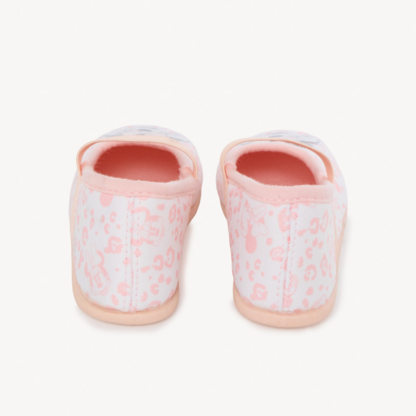 Chaussons babies imprimé et badge Minnie Disney pour fille 