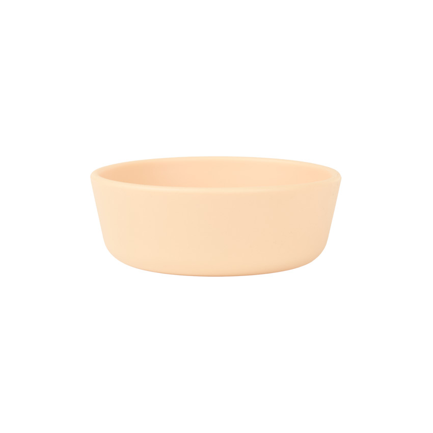 Bol en silicone pour bébé avec motif soleil au fond 