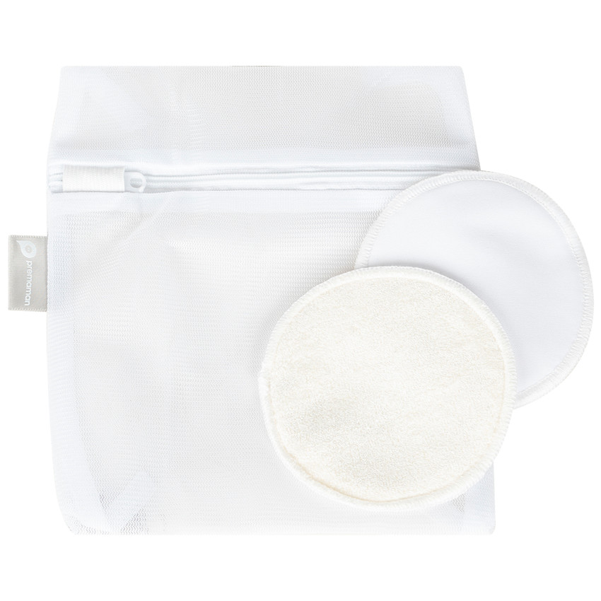 Coussinets d'allaitement lavables en viscose de bambou x6 - Blanc (Prémaman) - Image 2
