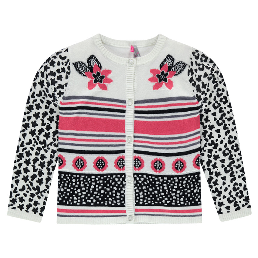 Gilet jacquard imprimé fantaisie 