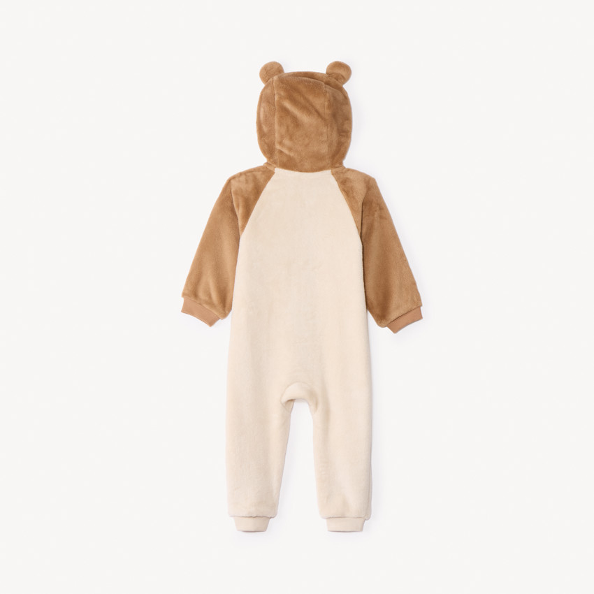 Surpyjama ludique chien en sherpa pour bébé garçon 