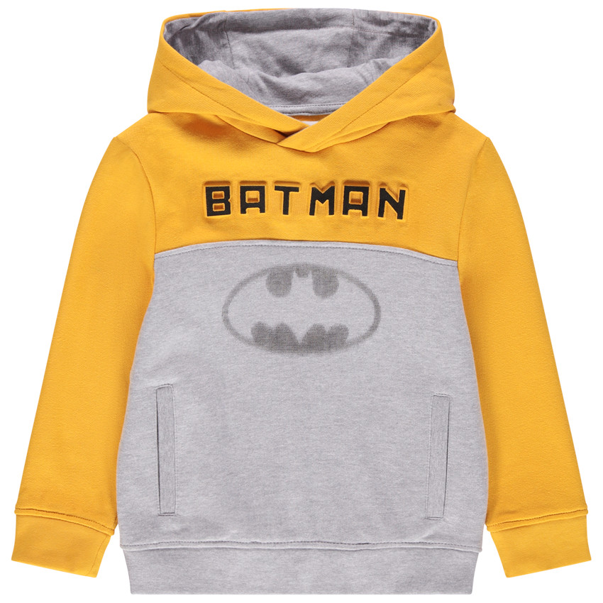 Sweat en molleton bicolore motif Batman pour enfant garçon 