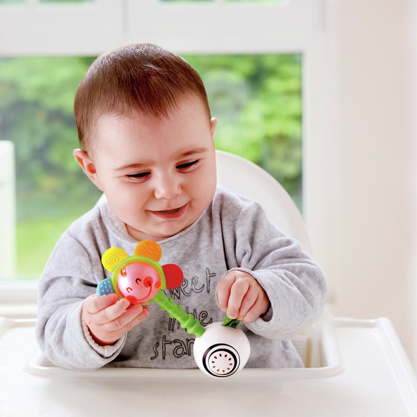 Hochet fleur lumineux et musical 