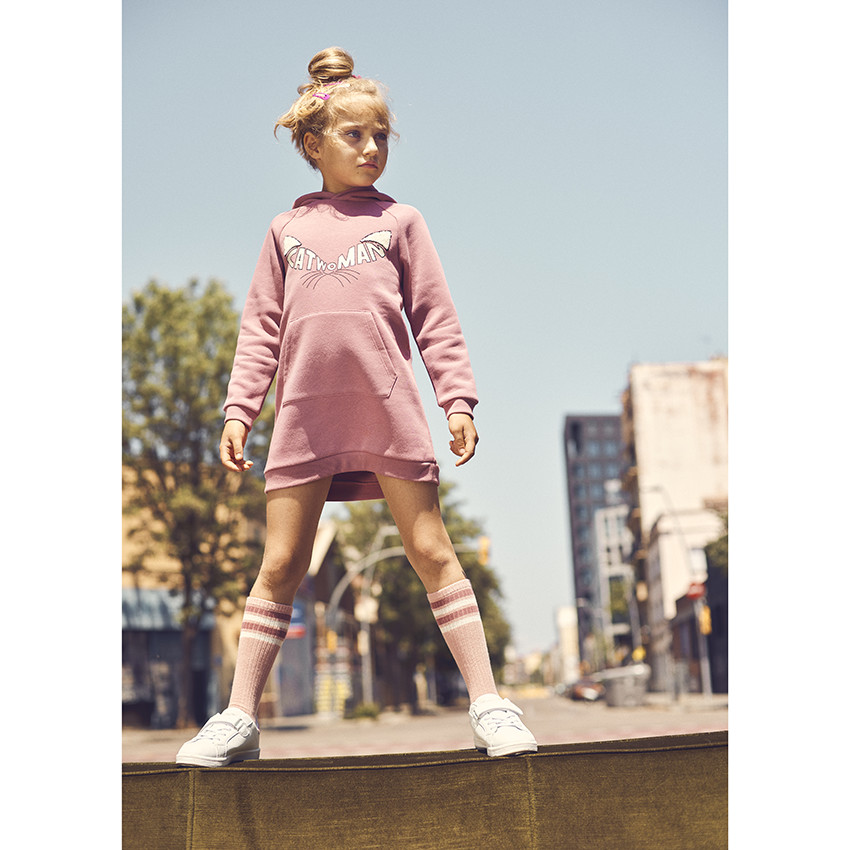 Robe sweat à capuche ludique Catwoman Warner pour fille 