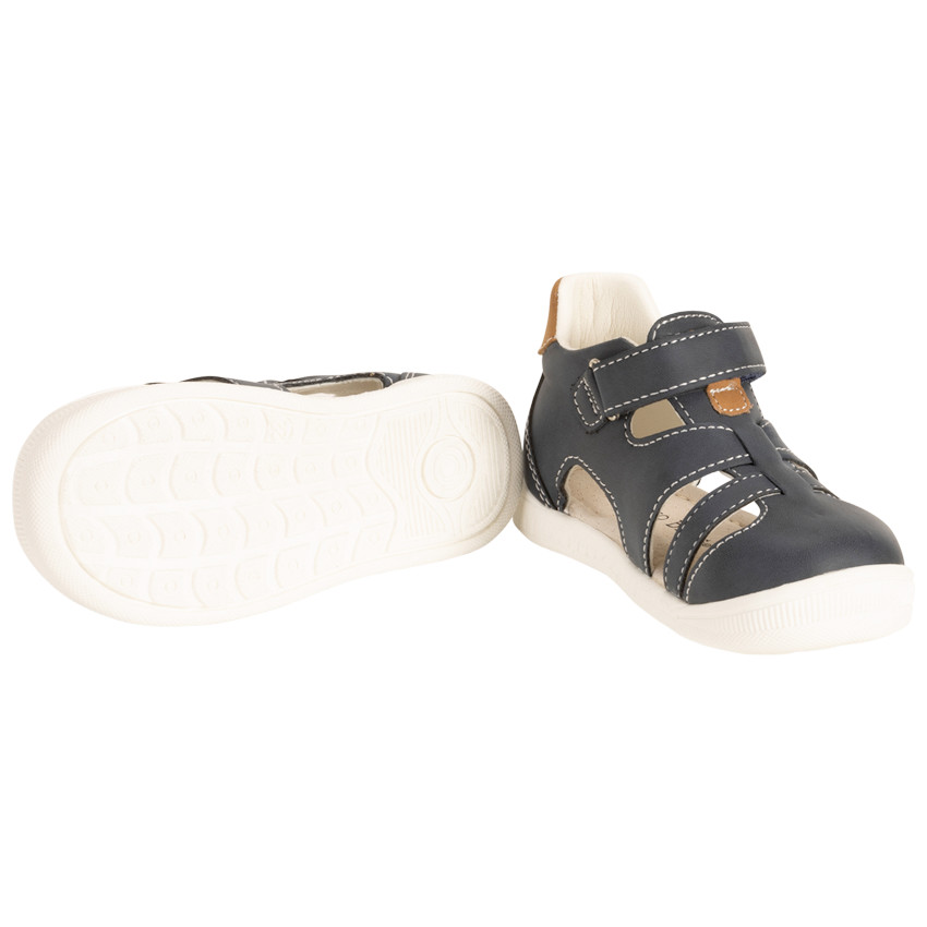Sandales velcro à empiècements contrastés pour bébé garçon 