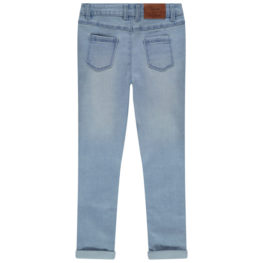 Jean skinny en denim effet délavé fille 