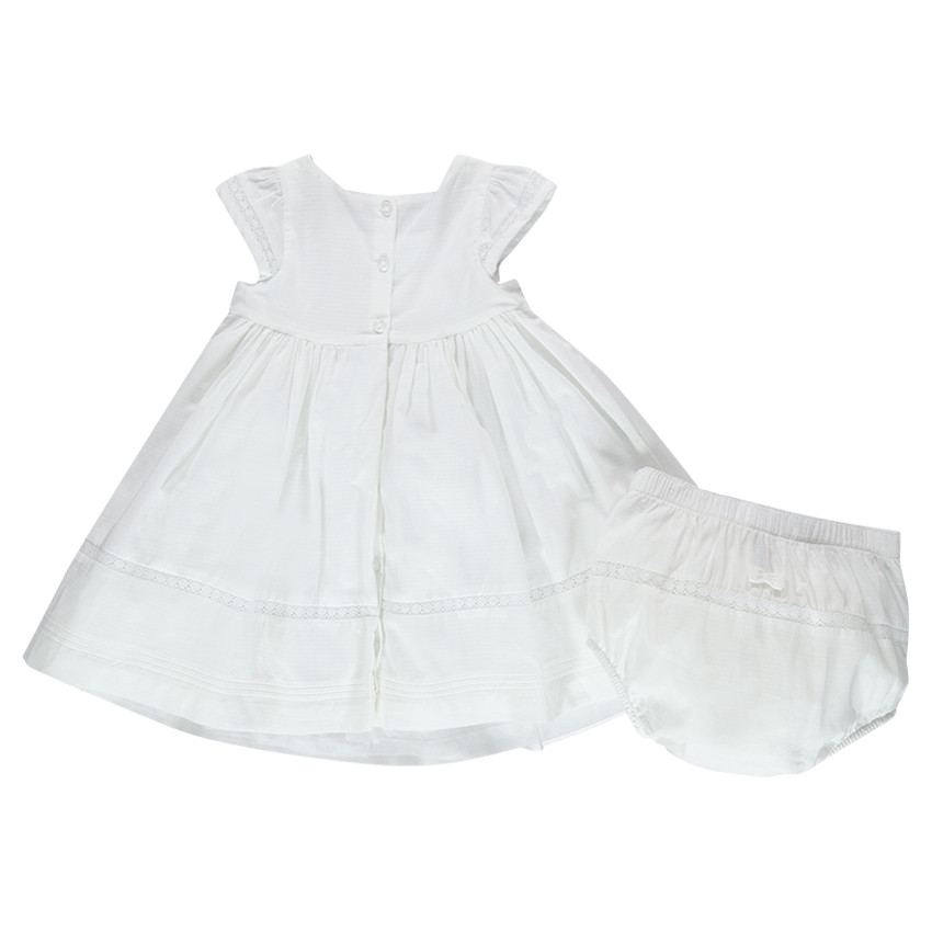 Ensemble de cérémonie robe et culotte en tissu façonné 