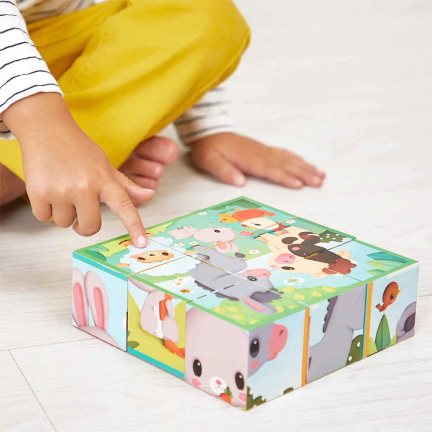 9 cubes des animaux de la ferme  