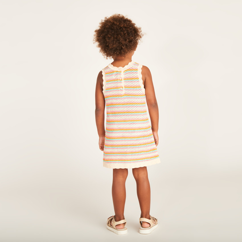 Robe sans manches en tricot pour bébé fille 